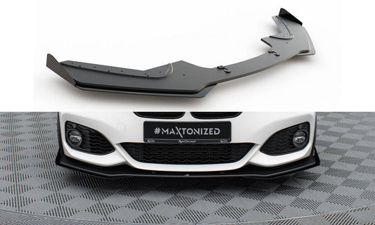 Sport Durabilité Lame Du Pare-Chocs Avant V.3 + Flaps BMW 1 F20 M-Pack Facelift / M140i  BM1F20FMCNC-FD3BRB+FSF1G