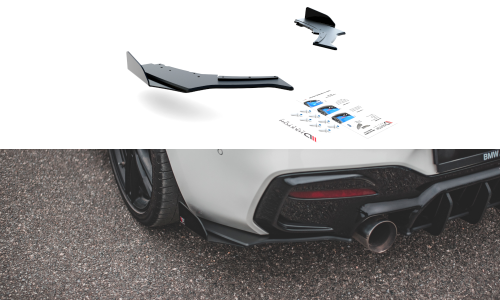 Sport Durabilité Lame Du Pare Chocs Arriere V.3 + Flaps BMW 1 F20 M140i  BM1F20FMCNC-RSD3B+RSF1G