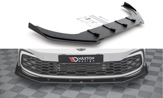 Sport Durabilité Lame Du Pare-Chocs Avant + Flaps Volkswagen Golf GTI / GTE / R-Line Mk8 VWGO8GTICNC-FD1BRB+FSF1G