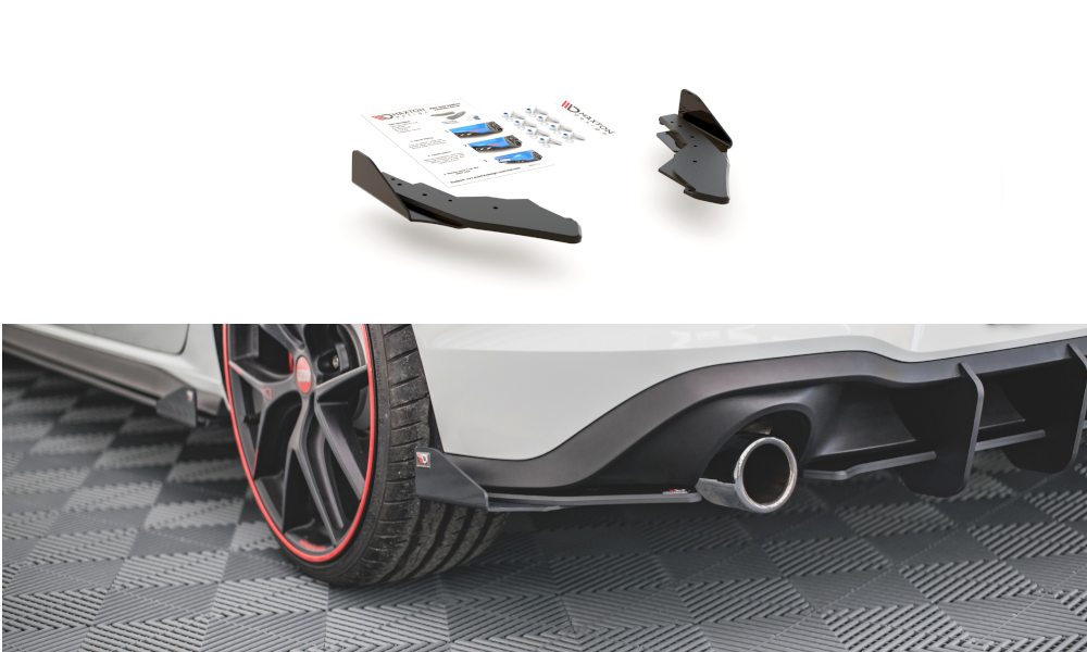 Sport Durabilité Lame Du Pare Chocs Arriere + Flaps Volkswagen Golf GTI / GTE Mk8 VWGO8GTICNC-RSD1B+RSF1G