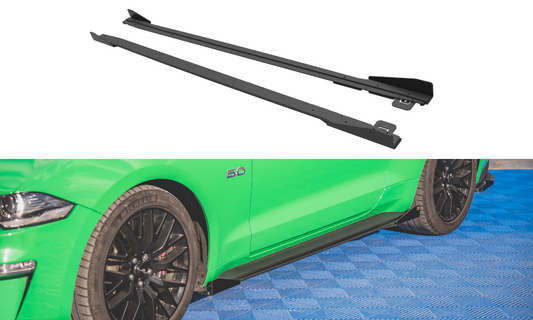 Street Pro Rajouts Des Bas De Caisse V.1 + Flaps Ford Mustang GT Mk6 Facelift FOMU6FGTCNC-SD1B+SRF1G