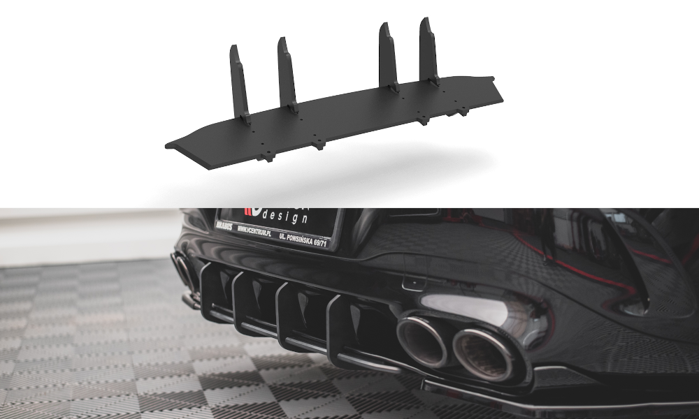 Street Pro Central Diffuseur Arriere Mercedes-AMG CLA 35 / 45 Aero C118 MECLA118AMGCNC-RS1B+BRBI