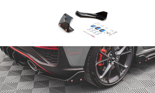 Lames De Pare-Chocs Arrière Latérales V.1 + Ailerons Hyundai I30 N Hatchback Mk3 Facelift HY-I30-3F-N-RSD1G+RSF