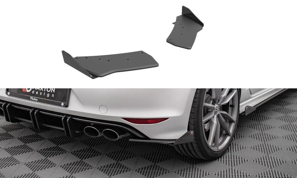 Street Pro Lame Du Pare Chocs Arriere + Flaps Volkswagen Golf R Mk7 VWGO7RCNC-RSD1BRB+RSF1G