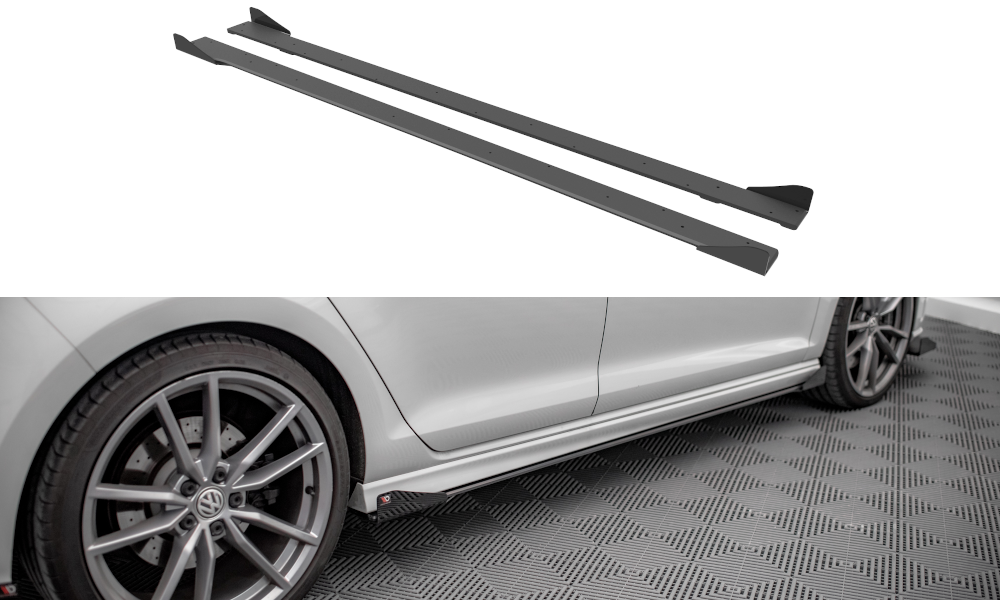 Street Pro Rajouts Des Bas De Caisse + Flaps Volkswagen Golf R Mk7 VWGO7RCNC-SD1B+SRF1G