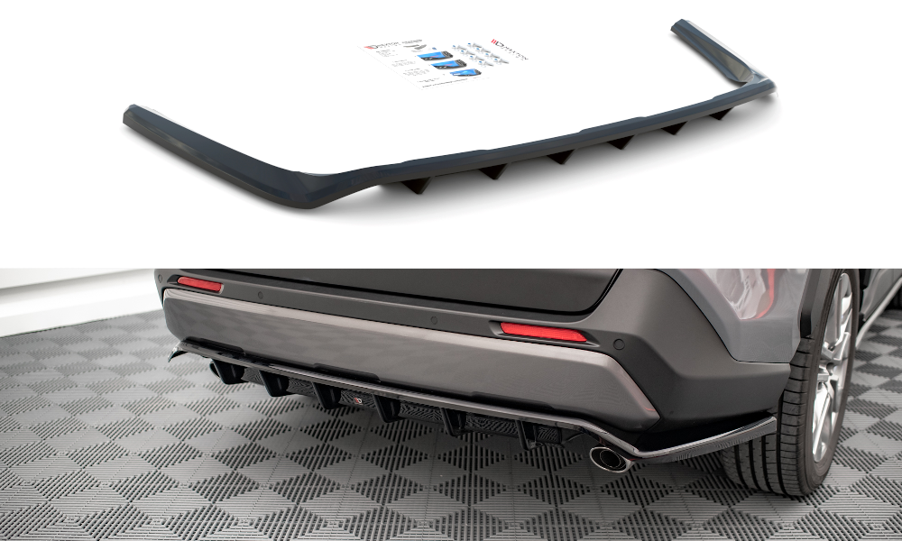 Central Arriere Splitter (avec une barre verticale) Toyota RAV4 Mk5 TO-RAV4-5-RD1G+RD2G