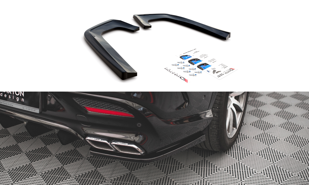 Lames De Pare-Chocs Arrière Latérales V.2 Mercedes-Benz GLE Coupe 63AMG C292 ME-GLE-C292-AMG-RSD2G