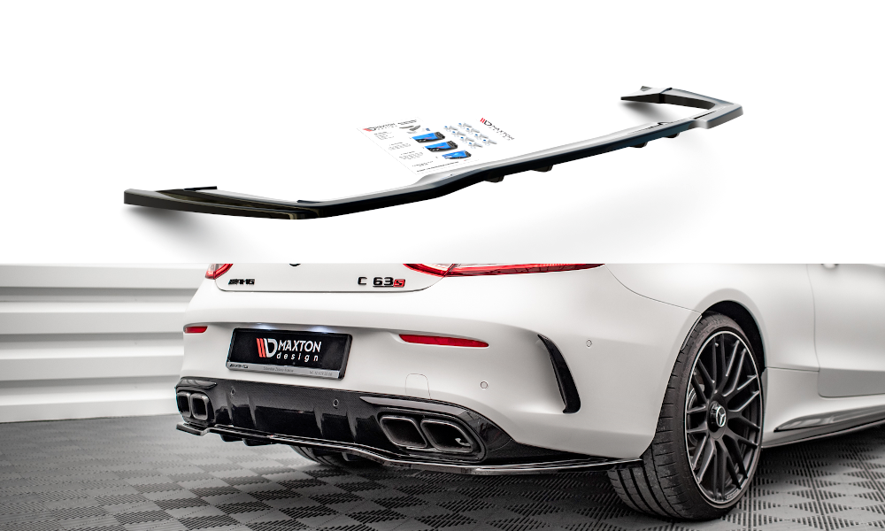 Central Arriere Splitter (avec une barre verticale) Mercedes-AMG C 63AMG Coupe AMG Aero Pack C205 Facelift ME-C-205F-AMG-C-RD1G+RD2G