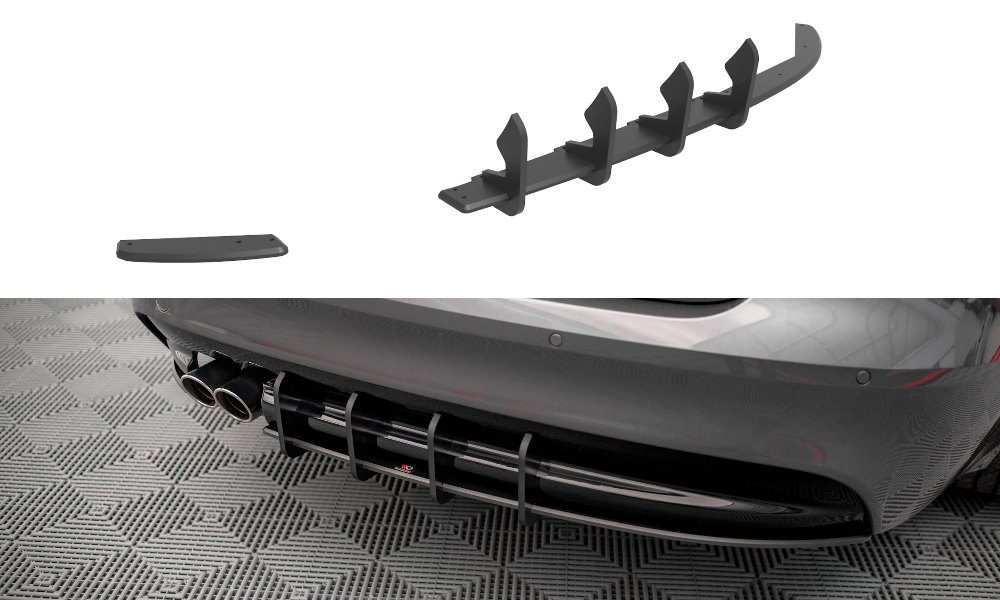 Street Pro Central Diffuseur Arriere Jaguar XF R-Sport Mk2 JAXF2RSPORTCNC-RS1B+BRBI