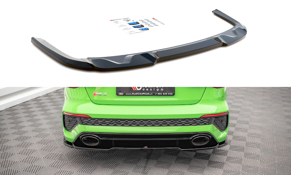 Central Arriere Splitter Audi RS3 Sedan 8Y AU-RS3-8Y-S-RD1G