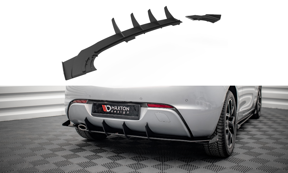 Street Pro Diffuseur Arrière Complet + Flaps Opel Astra GTC OPC-Line J OPASJGTCOPCLINECNC-RS1BRB+RSF1G