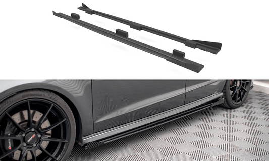 Street Pro Rajouts Des Bas De Caisse + Flaps Audi S3 / A3 S-Line Sportback 8V Facelift AUS33FSBCNC-SD1B+SF1G
