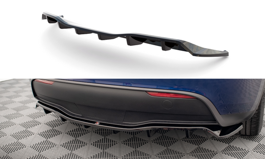 Central Arriere Splitter (avec une barre verticale) Tesla Model Y TE-MODELY-1-RD1G+RD2G