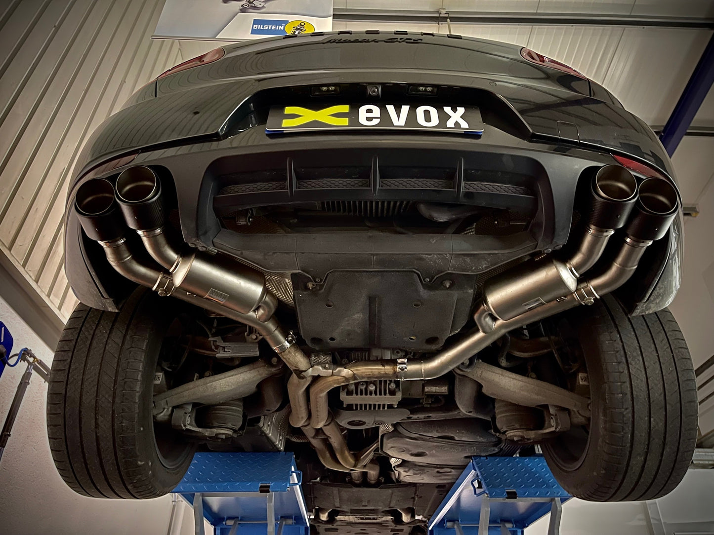EVOX Silencieux ValveTronic Porsche Macan S/GTS/Turbo Carbone