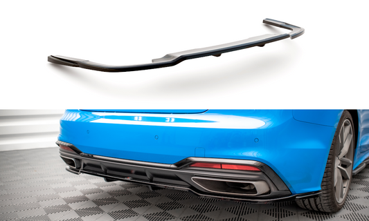 Central Arriere Splitter (avec une barre verticale) Audi A5 S-Line F5 Facelift AU-A5-2F-SLINE-SB-RD1G+RD2G