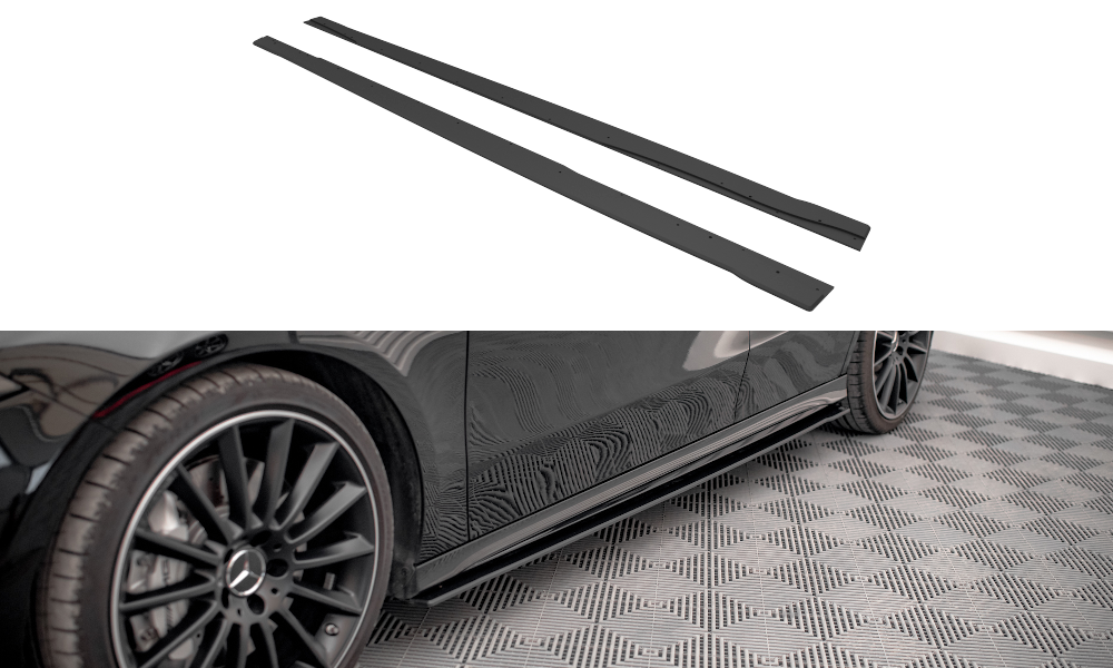 Street Pro Rajouts Des Bas De Caisse Mercedes A35 AMG / AMG-Line Aero Pack W177  MEA17735CNC-SD1B