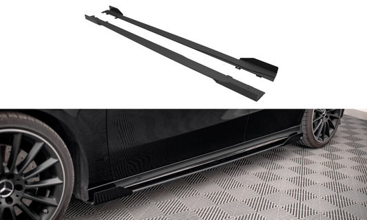 Street Pro Rajouts Des Bas De Caisse + Flaps Mercedes A35 AMG / AMG-Line Aero Pack W177  MEA17735CNC-SD1B+SF1G