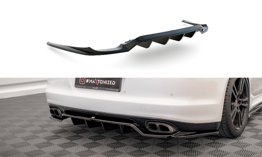 Central Arriere Splitter (avec une barre verticale) Porsche Panamera Turbo 970 PO-PA-970-TURBO-RD1G+RD2G