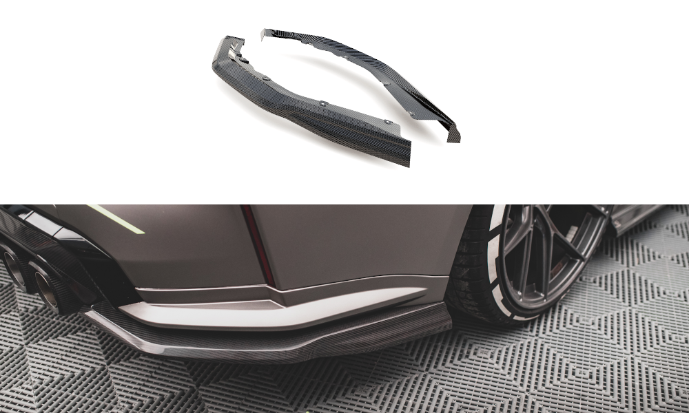 Fibre de Carbone Lames De Pare-Chocs Arrière Latérales BMW M4 G82  CF-BM-4-G82-M-RSD1-245-P