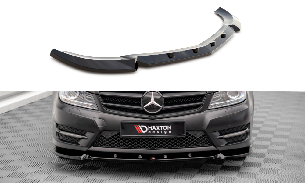 Lame Du Pare-Chocs Avant V.1 Mercedes-Benz C Coupe / Sedan / Estate  AMG-Line C204 / W204 Facelift / S204 Facelift ME-C-204F-AMGLINE-C-FD1G
