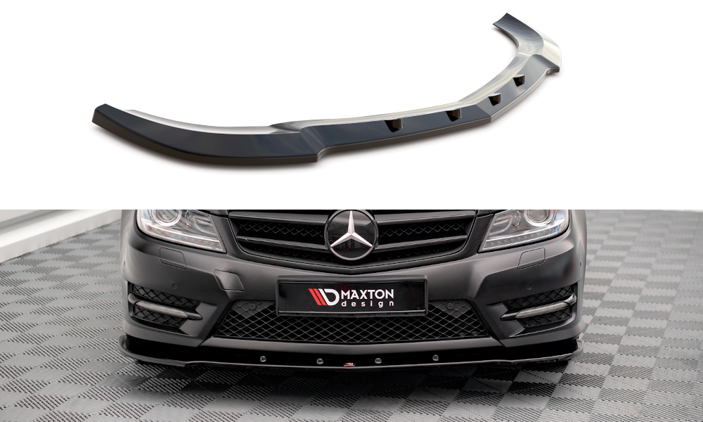 Lame Du Pare-Chocs Avant V.2 Mercedes-Benz C Coupe / Sedan / Estate  AMG-Line C204 / W204 Facelift / S204 Facelift ME-C-204F-AMGLINE-C-FD2G