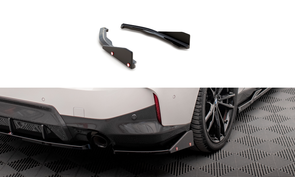 Lames De Pare-Chocs Arrière Latérales V.2 + Ailerons BMW 2 Coupe M-Pack G42 BM-2-42-MPACK-RSD2G+RSF1B
