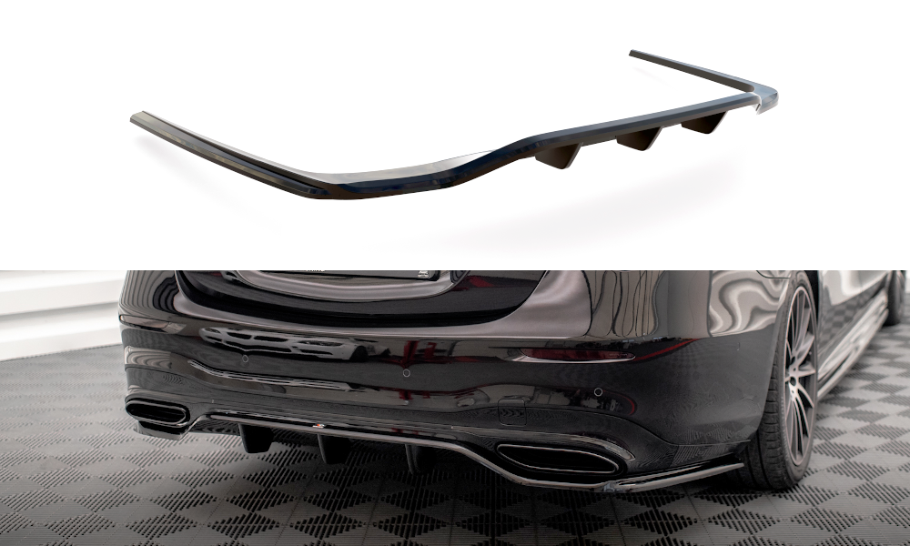 Central Arriere Splitter (avec une barre verticale) Mercedes-Benz S AMG-Line W223 ME-S-223-AMGLINE-RD1G+RD2G