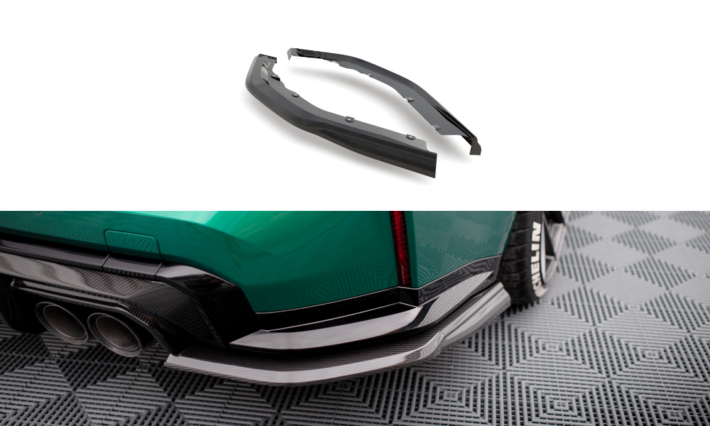 Fibre de Carbone Lames De Pare-Chocs Arrière Latérales BMW M3 G80 CF-BM-3-G80-M-RSD1-245-P