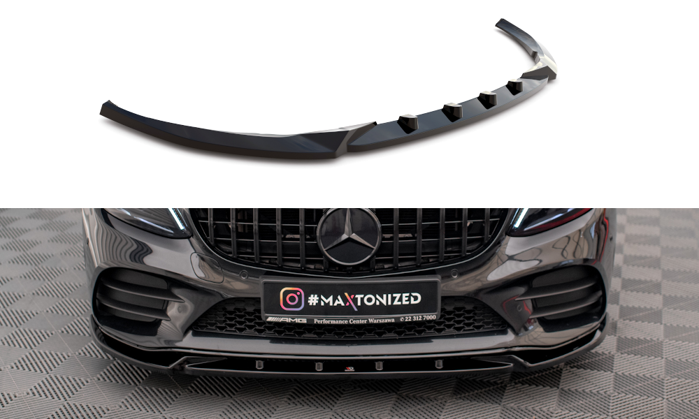 Lame Du Pare-Chocs Avant V.2 Mercedes-Benz C AMG Line Sedan / Coupe W205 / C205 Facelift ME-C-205F-AMGLINE-C-FD2G
