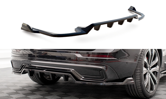 Central Arriere Splitter (avec une barre verticale) Volvo XC60 R-Design Mk2 Facelift VO-XC60-2F-RDESIGN-RD1G+RD2G