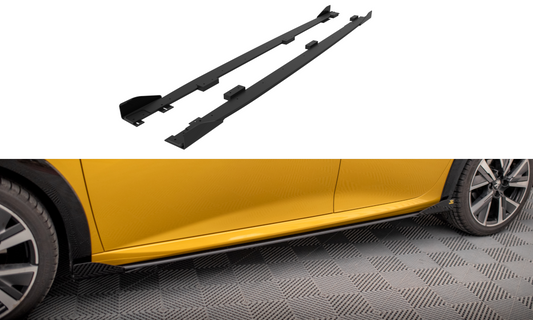 Street Pro Rajouts Des Bas De Caisse + Flaps Peugeot 208 GT Mk2 PE2082GTCNC-SD1B+SF1G
