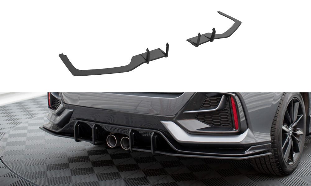 Street Pro Lame Du Pare Chocs Arriere Honda Civic Sport Mk 10 Facelift HOCI10SPORTCNC-RSD1B+BRBI