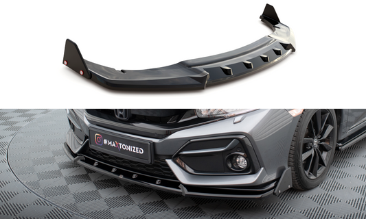 Lame Du Pare-Chocs Avant + Flaps Honda Civic Sport Mk 10 HO-CI-10-SPORT-FD1G+FSF1B