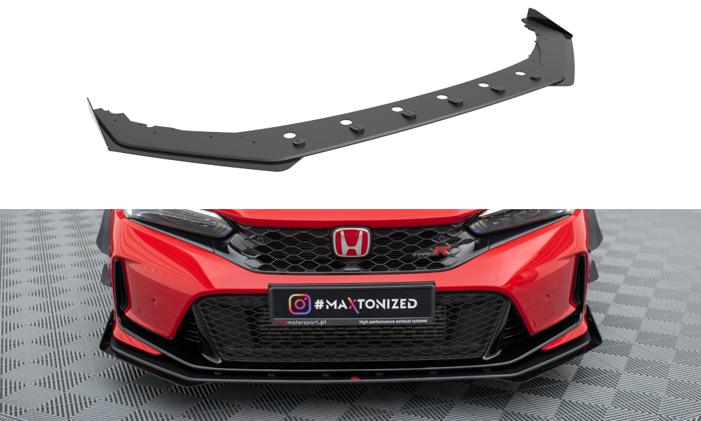 Street Pro Lame Du Pare-Chocs Avant  + Flaps Honda Civic Type-R Mk 11 HOCI11TYPERCNC-FD1BRB+FSF1G