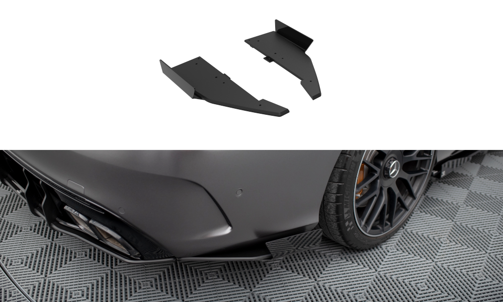 Street Pro Lame Du Pare Chocs Arriere + Flaps Mercedes-AMG C63 Sedan / Estate W205 Facelift MEC205F63CNC-RSD1B+RSF1G