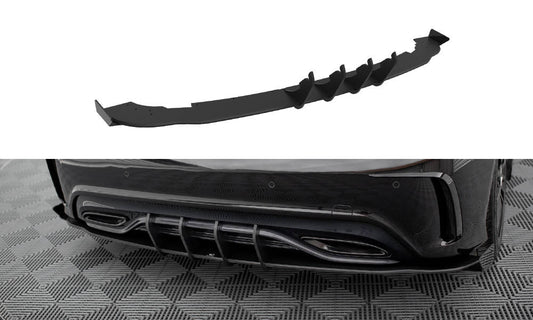 Street Pro Lame Du Pare Chocs Arriere + Flaps Mercedes-Benz A AMG-Line W176 Facelift MEA176FAMGLINECNC-RS1BRB+RSF1G