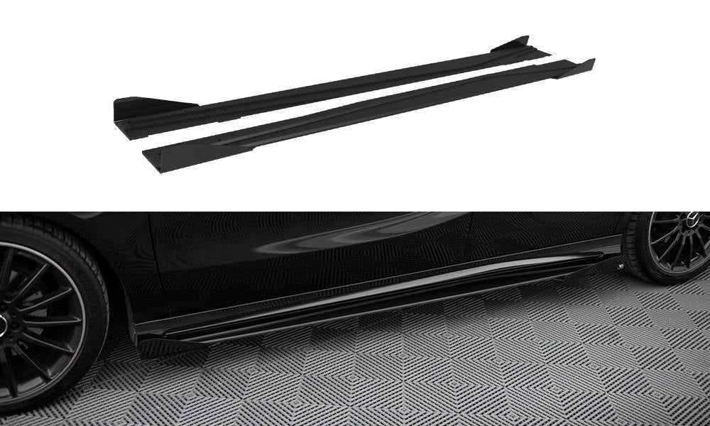 Street Pro Rajouts Des Bas De Caisse + Flaps Mercedes-Benz A AMG-Line W176 Facelift MEA176FAMGLINECNC-SD1BRB+SF1G