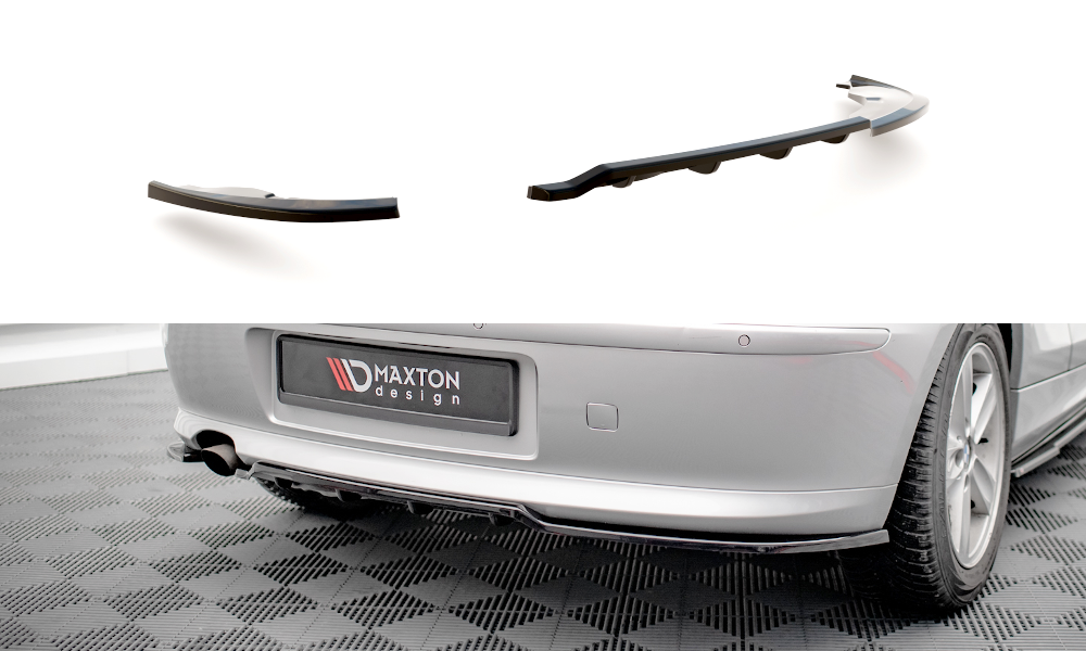 Central Arriere Splitter (avec une barre verticale) BMW 1 E81 Facelift BM-1-81F-RSD1G+RD1G