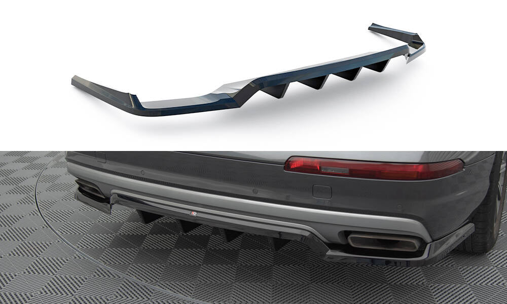Central Arriere Splitter (avec une barre verticale) Audi Q7 Mk2 AU-Q7-2-RD1G+RD2G
