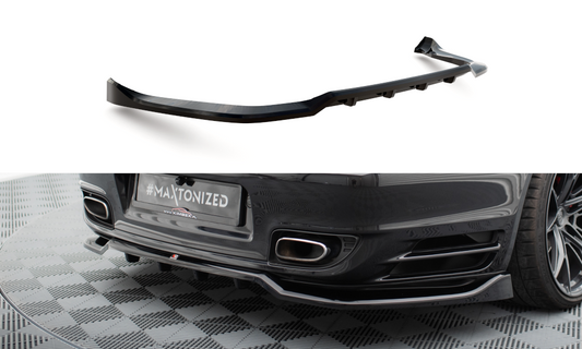 Central Arriere Splitter (avec une barre verticale) Porsche 911 Turbo 997 PO-911-997-TURBO-RD1G+RD2G