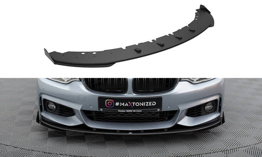Street Pro Lame Du Pare-Chocs Avant  + Flaps BMW 4 Coupe / Gran Coupe / Cabrio M-Pack F32 / F36 / F33  BM4F32MPACKCNC-FD4B+FSF1G