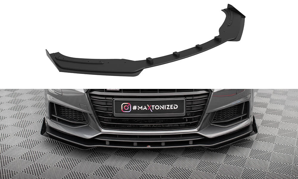 Street Pro Lame Du Pare-Chocs Avant  + Flaps Audi TT S / S-Line 8S AUTT3SLINECNC-FD1BRB+FSF1G