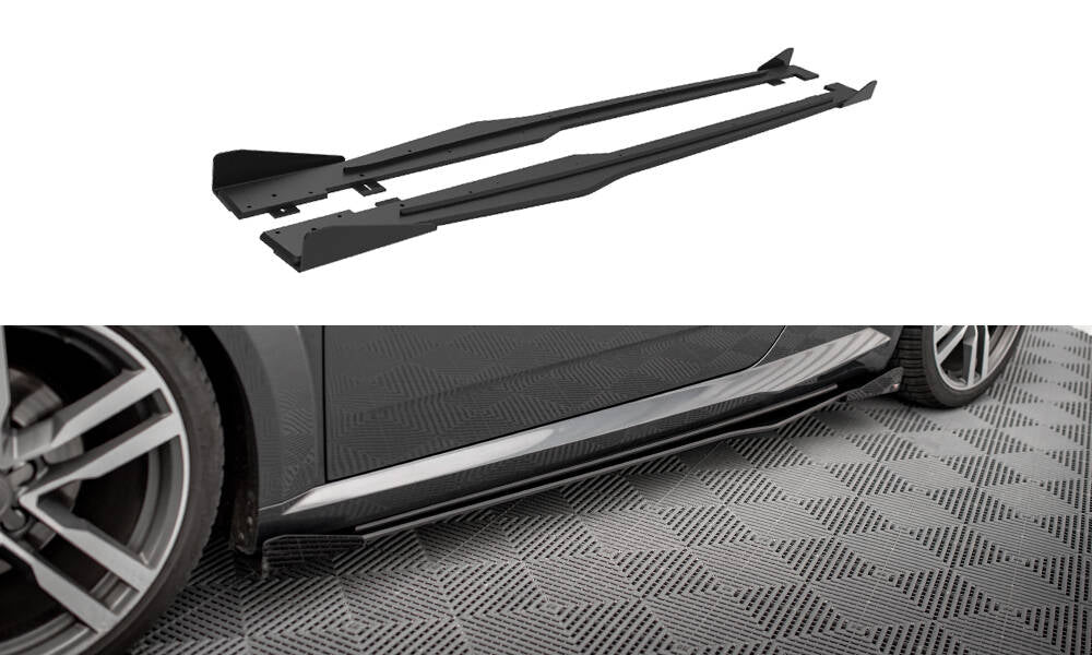 Street Pro Rajouts Des Bas De Caisse + Flaps Audi TT S / S-Line 8S AUTT3SLINECNC-SD1BRB+SF1G