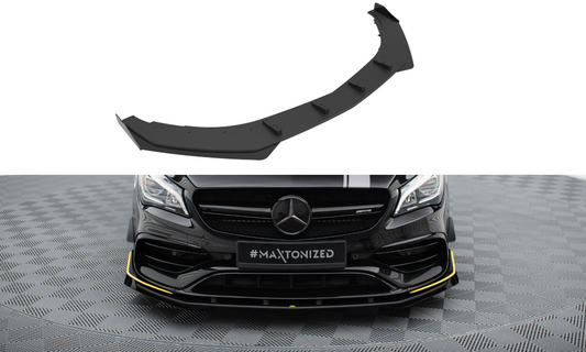 Street Pro Lame Du Pare-Chocs Avant  + Flaps Mercedes-AMG CLA 45 Aero C117 Facelift MECLA117AMGAEROCNC-FD1BRB+FSF1G