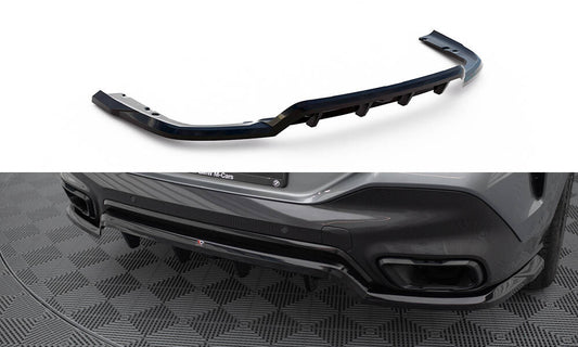Central Arriere Splitter (avec une barre verticale) V.1 BMW X6 M-Pack G06 Facelift BM-X6-G06F-MPACK-RD1G+RD3G