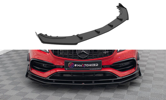 Street Pro Lame Du Pare-Chocs Avant  + Flaps Mercedes-Benz A 45 AMG Aero W176 Facelift MEA176FAEROCNC-FD1B+FSF1G