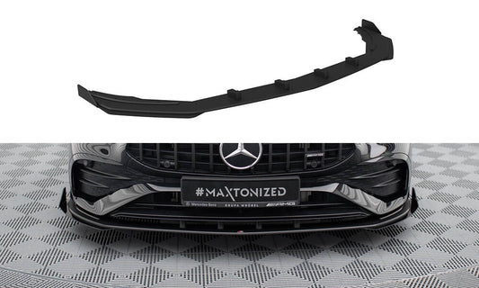 Street Pro Lame Du Pare-Chocs Avant  + Flaps Mercedes-AMG A35 W177 Facelift MEA177F35CNC-FD1BRB+FSF1G