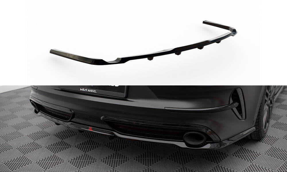 Central Arriere Splitter (avec une barre verticale) Kia Proceed GT Mk1 Facelift KI-CE-3F-PRO-GT-RD1G+RD2G