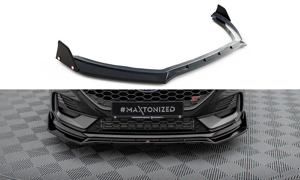 Lame Du Pare-Chocs Avant V.4 + Flaps Ford Fiesta ST Mk8 Facelift FO-FI-8F-ST-FD4G+FSF1B