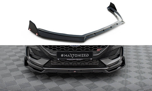 Lame Du Pare-Chocs Avant V.4 + Flaps Ford Fiesta ST Mk8 Facelift FO-FI-8F-ST-FD4G+FSF1B